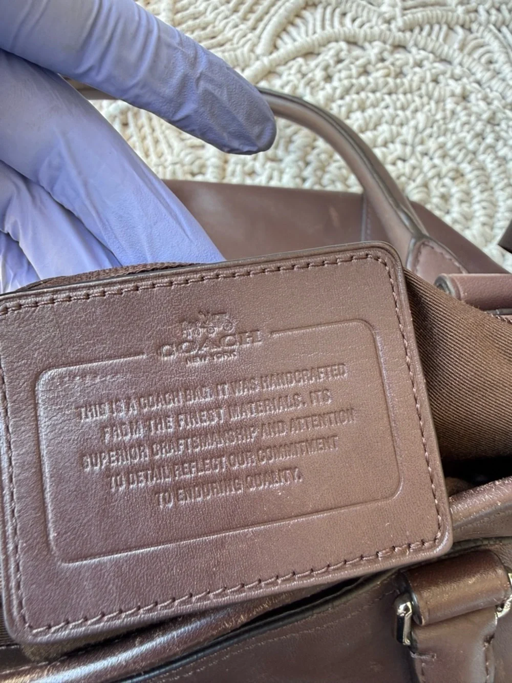 Coach Lexington F70916 Brown Leather Briefcase Carry-all messenger Shoulder bag
